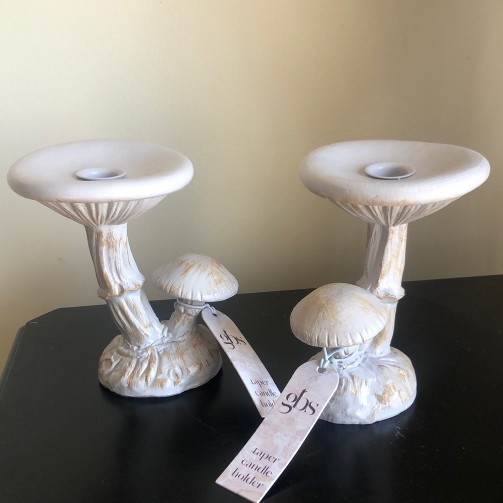 Mushroom TAPER Candle holders